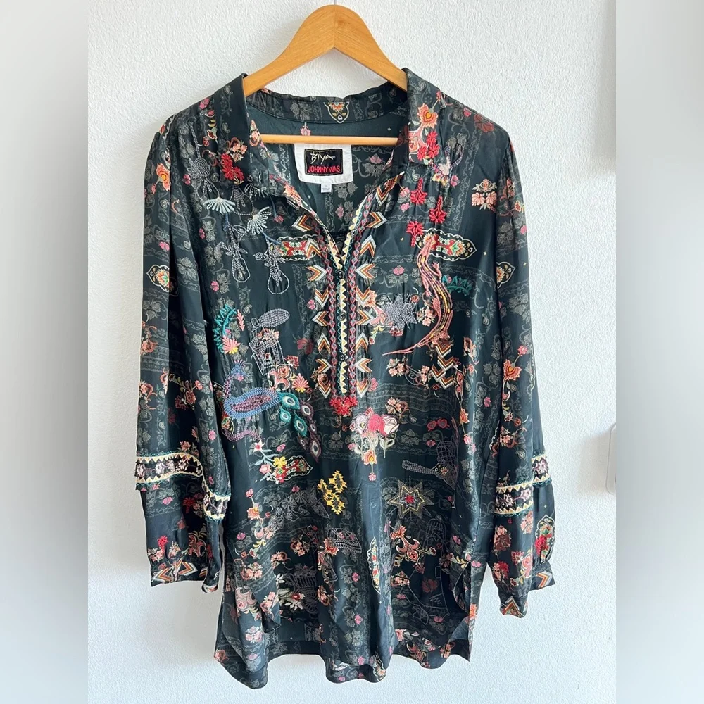 Johnny Was GILA TUNIC - AGGIE size L - Picture 4 of 11